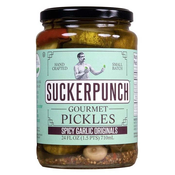 Sucker Punch Spicy Garlic Pickles