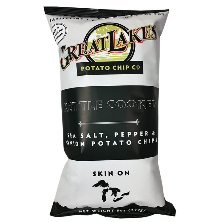 Great Lakes Chips, 8oz sea salt/pepper/onion