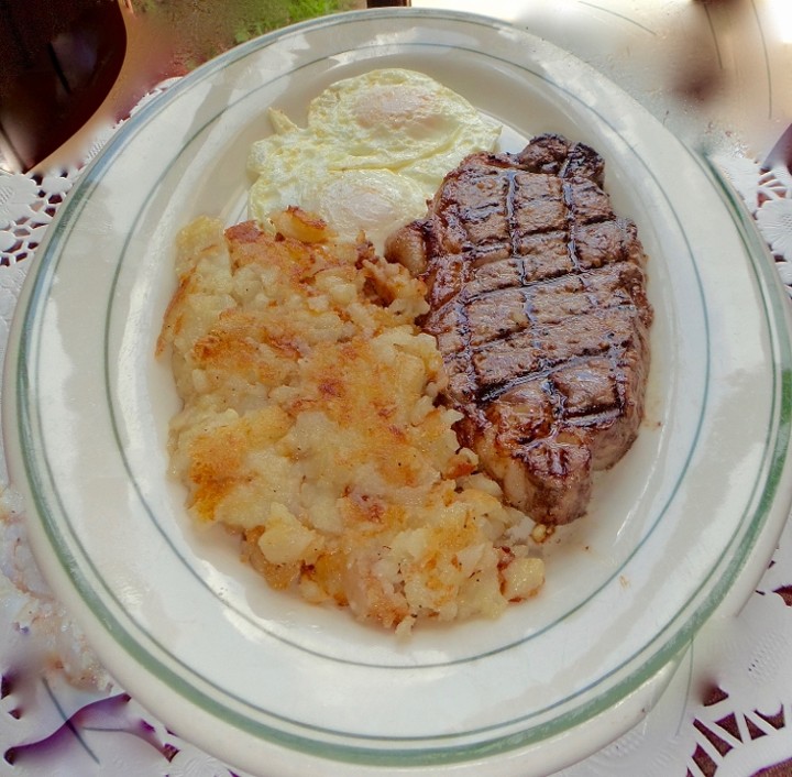 Angus Ny Strip Steak (10 Oz.) & Eggs