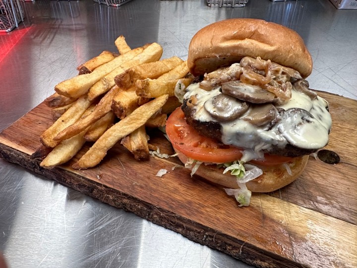 Mushroom Swiss Burger