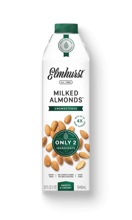 Elmhurst Milked Almonds (filtered water, almonds)