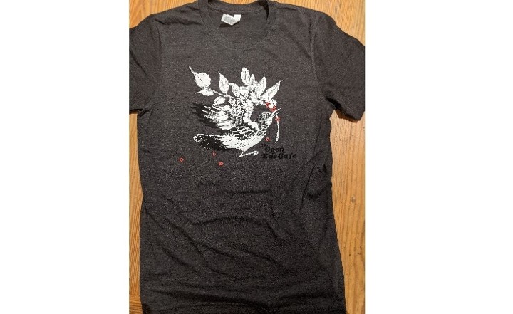 Open Eye Bird T-Shirt Dark Grey Unisex