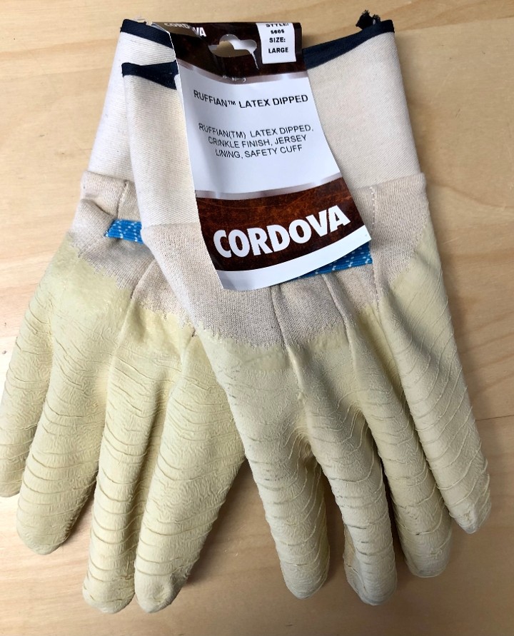 Oyster Gloves - Shucking Rubber Dipped - Large $/Pair