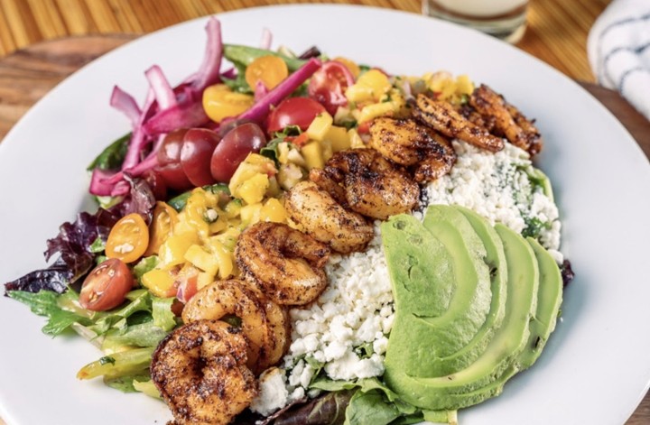 Blackened Shrimp & Mango Salad