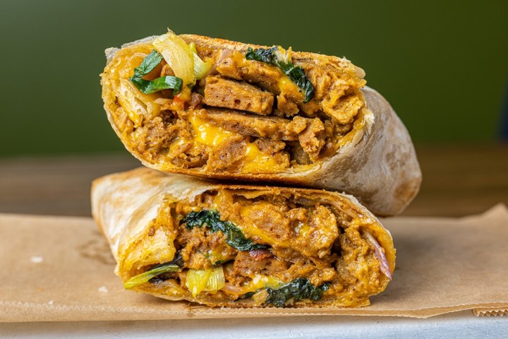 Vegan Philly "Cheesesteak" Burrito