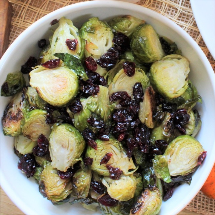 Roasted Brussel Sprouts & Cranberries