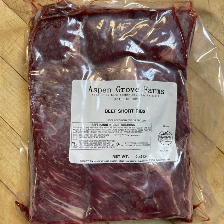 Aspen Grove Farms Beef Short Ribs