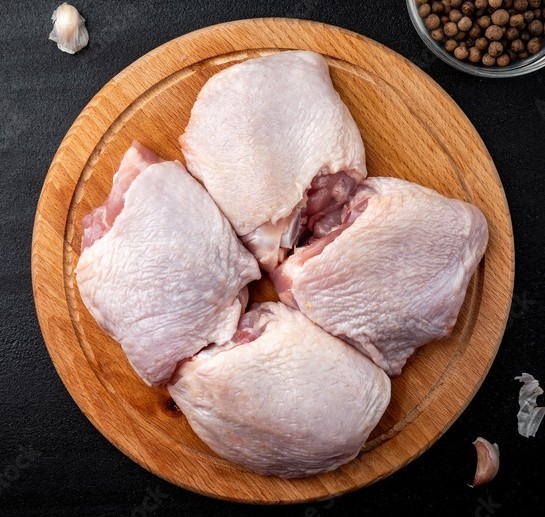 Bone-In, Skin On Chicken Thighs (4ea., ~1lb pack)