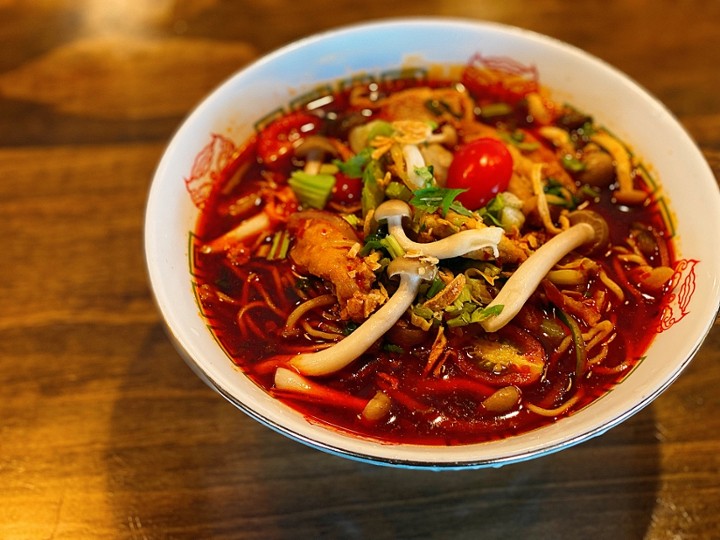 Mushroom Noodle Soup - Braised