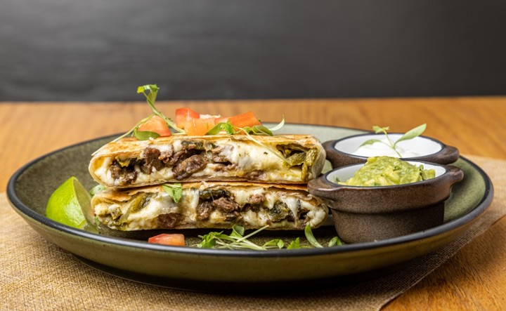 Steak and Poblano Rajas Quesadilla