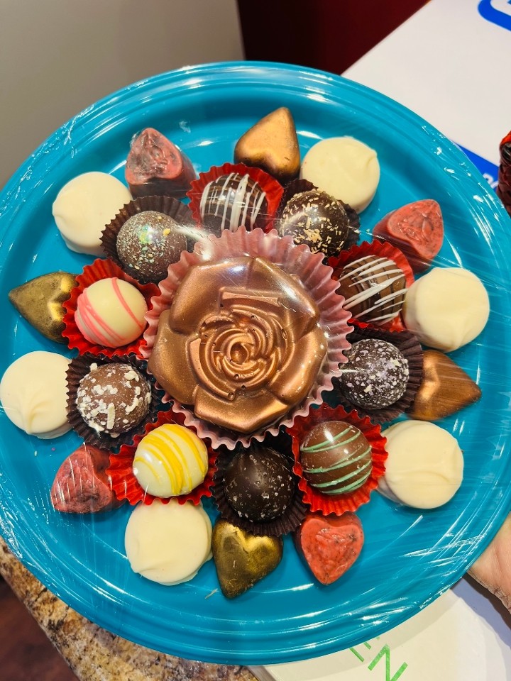 Round Plate Chocolate Gift