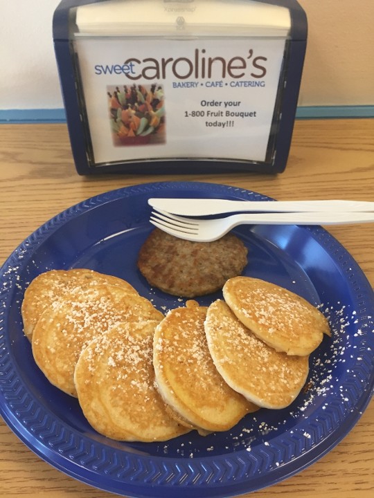 #3 Silver Dollar Pancakes w/ Sausage Patty