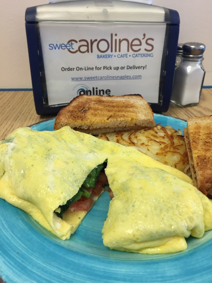 #3 Spinach, Tomato & Feta Cheese Omelet