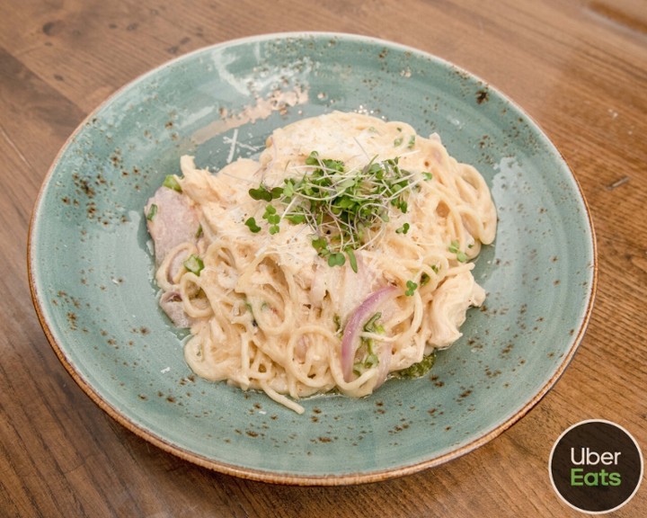 Garlic Cream Chicken Pasta.