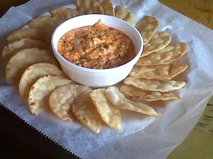 Feisty Melted Feta and Shrimp Dip