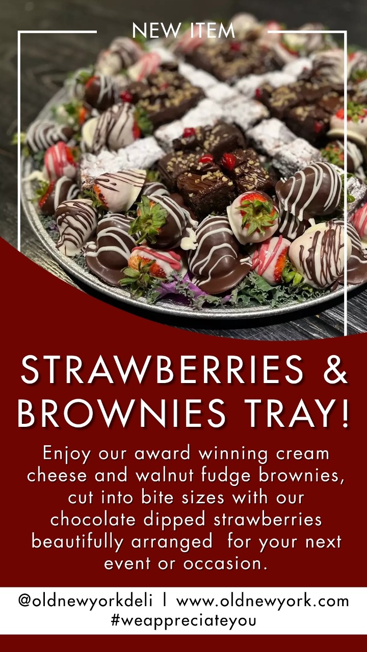 Strawberries & Brownies Tray