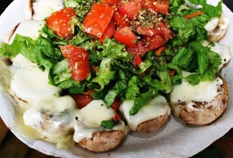 Stuffed Mushrooms with Melted Cheese