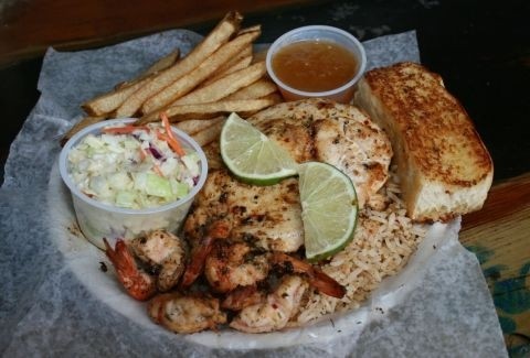 Lime-Butter-Garlic Grilled Chicken & Shrimp