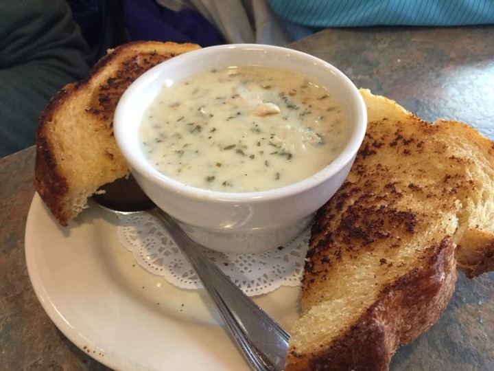 New England Clam Chowder - Cup Available at 11:00