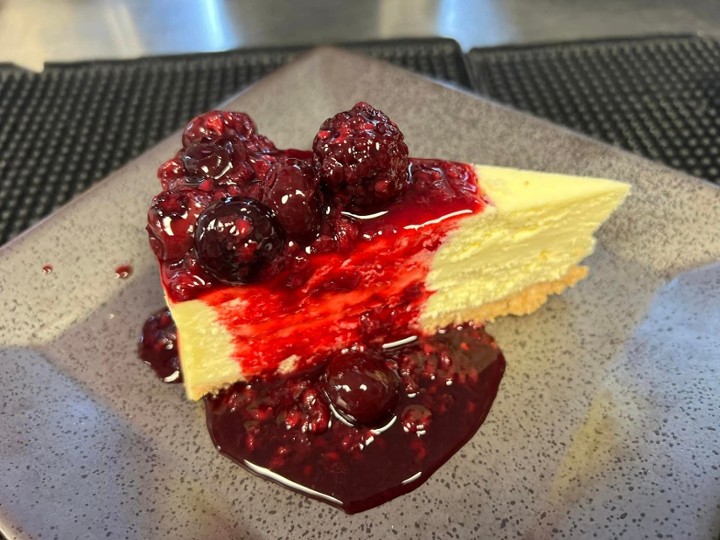 Cheesecake with Mixed Berry Compote