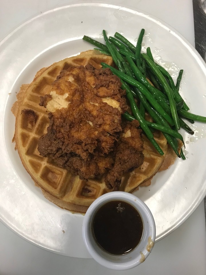 small fried chicken & waffles (serves 8)