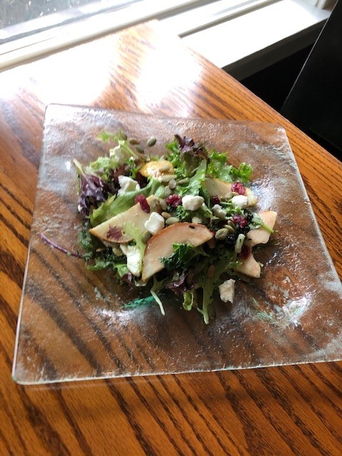 Roasted Pear & Grilled Kale Salad