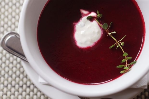 Chilled Roasted Beet & Thyme Soup