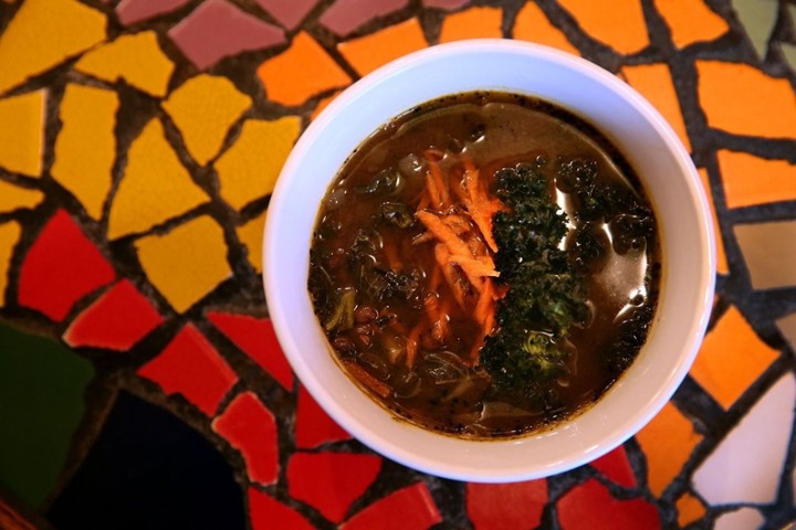 Roasted Carrot & Green Lentil Soup