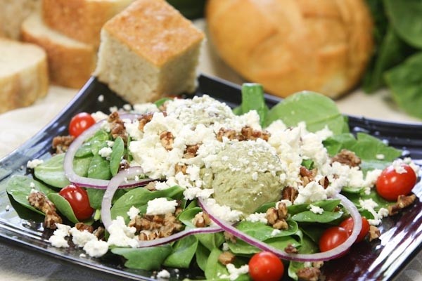 SPINACH SALAD W/ Chicken Salad