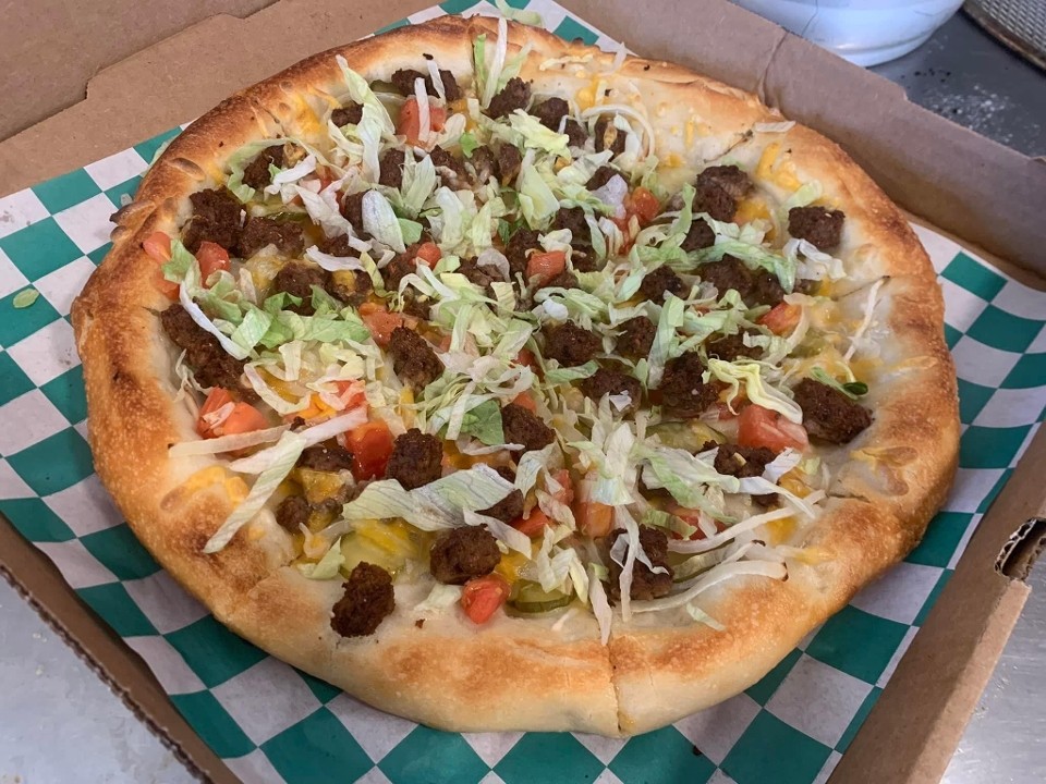 Impossible CheeseBurger Pizza