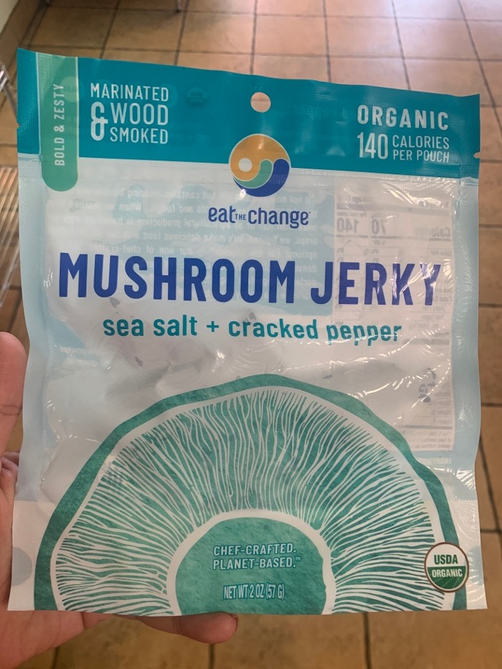 Eat the Change Mushroom Jerky Sea salt + pepper