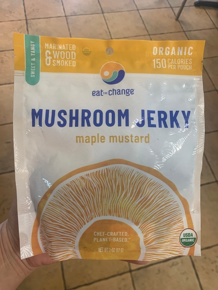 Eat the Change Mushroom Jerky Maple Mustard