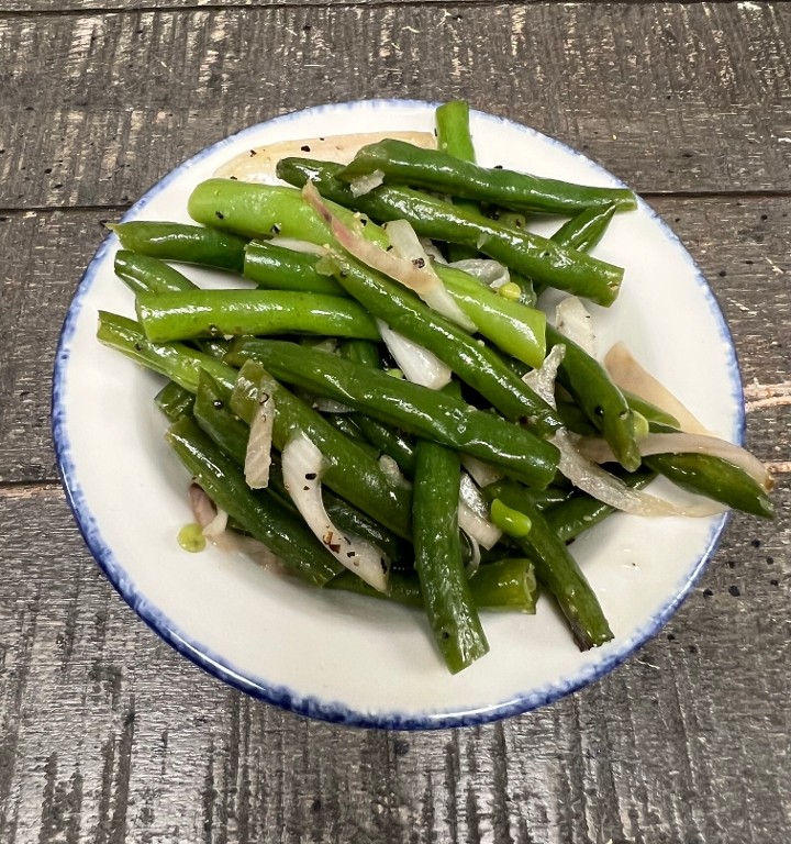 VEGETABLE OF DAY; ROASTED GREEN BEANS