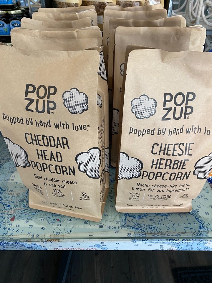 PopZup Cheddar Herb Popcorn (vegan)