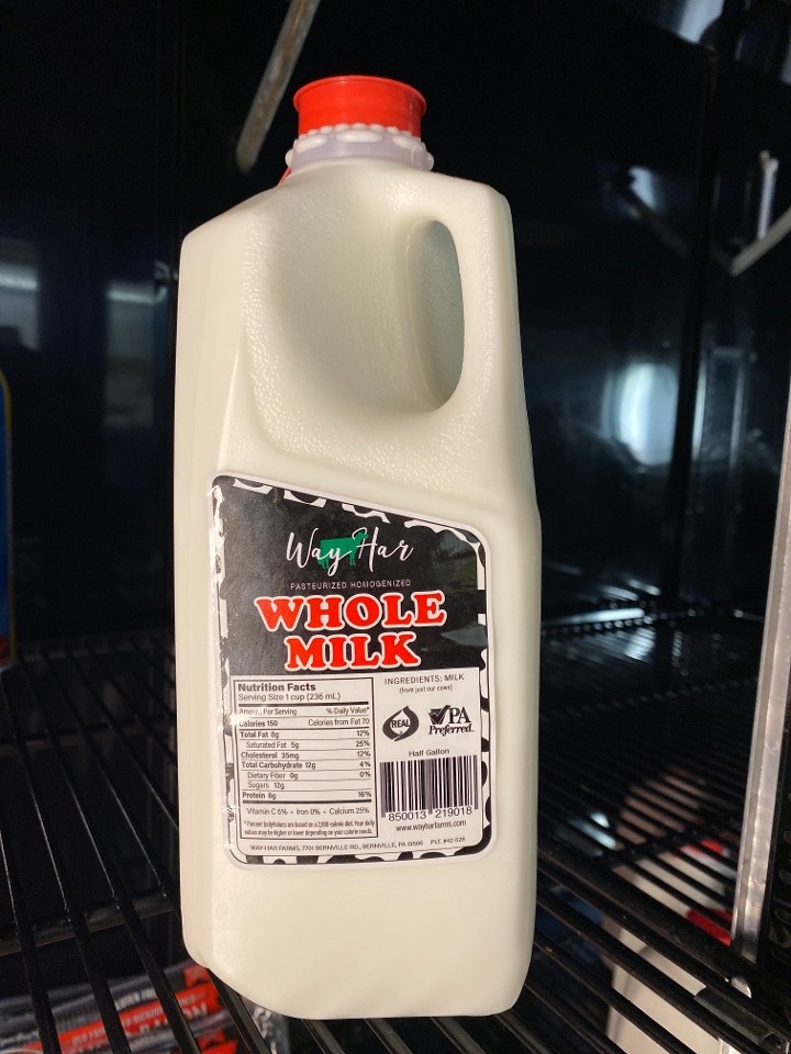 Whole Milk (1/2 gallon)