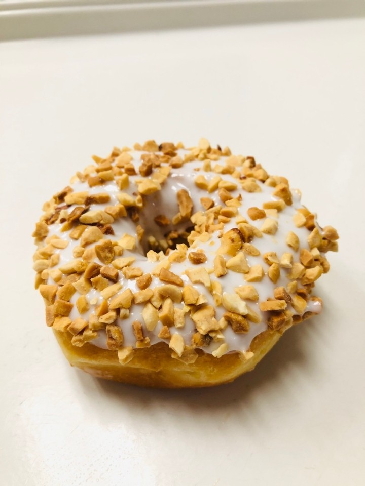 White w/ Peanuts Donut