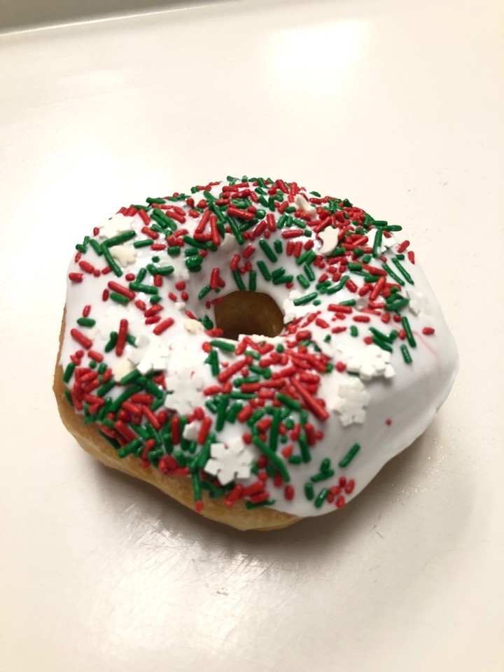 White Icing w/ Sprinkles Donut