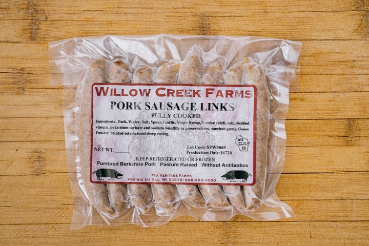 Willow Creek Pork Breakfast Sausage Links