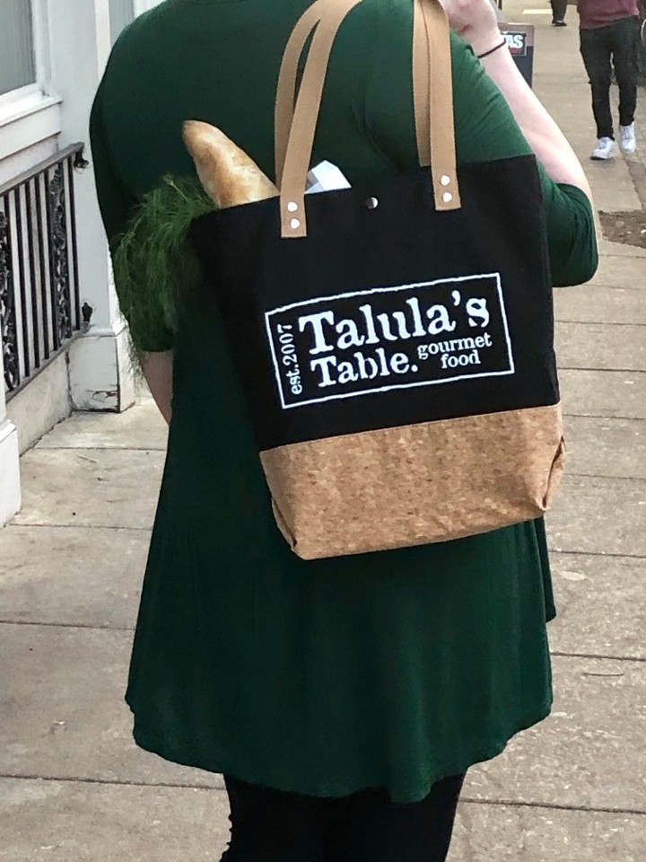 Talula’s Reusable Canvas & Cork Grocery Tote