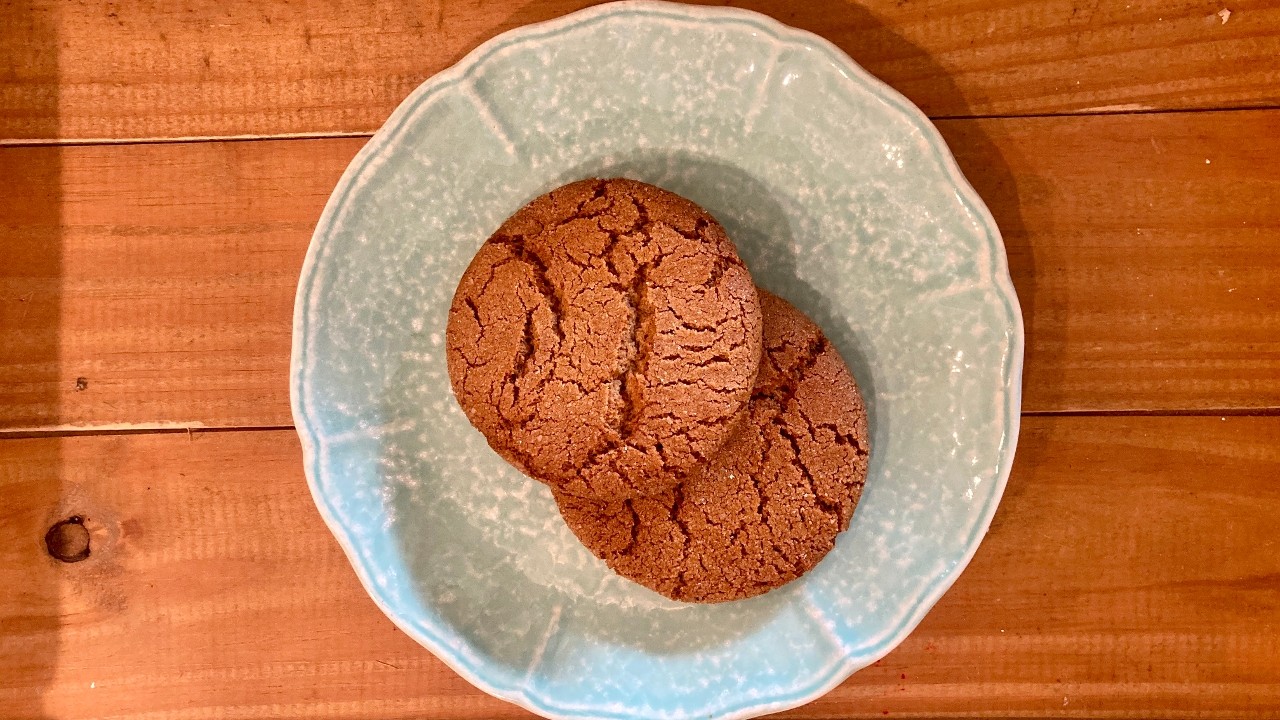 Two Ginger Molases Cookies