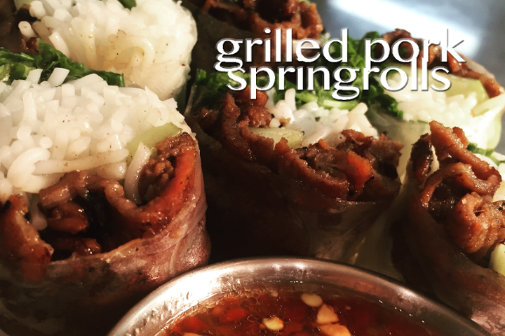 Grilled Pork Spring rolls