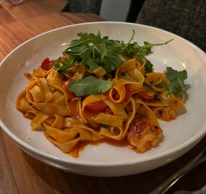 Spicy Lobster Fettuccine