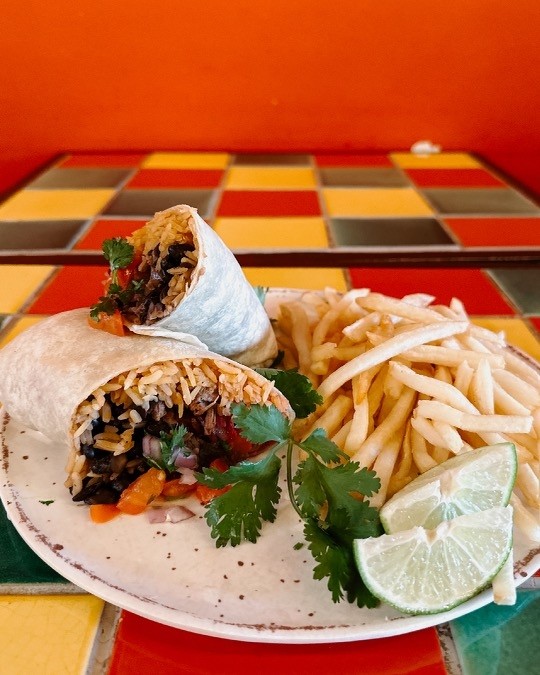 Grilled Vegetable Burrito + Fries