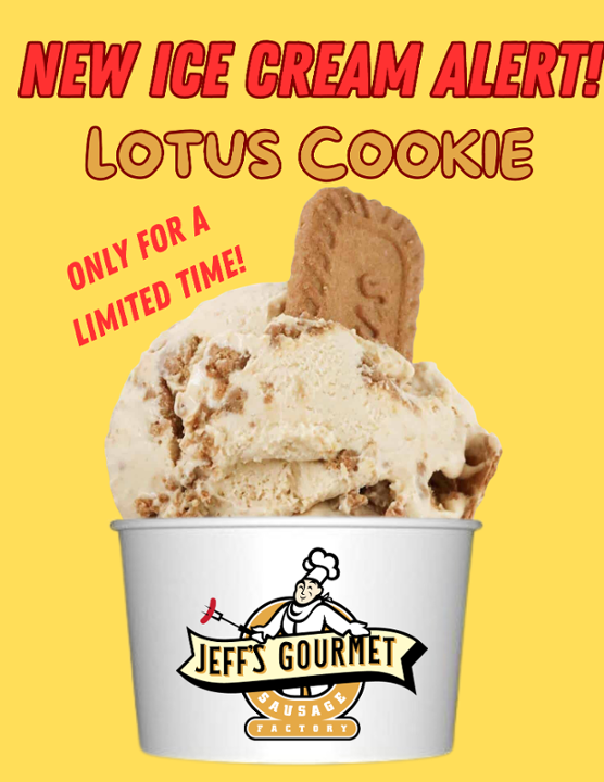 Jeff's Lotus Cookie Ice Cream 4 oz (NEW!)