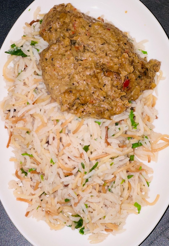 Basmati Rice with Spicy Eggplant