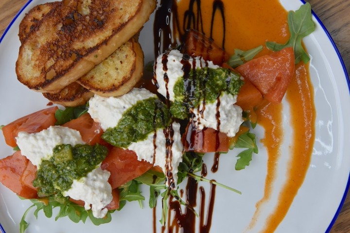 WHIPPED BURRATA CAPRESE