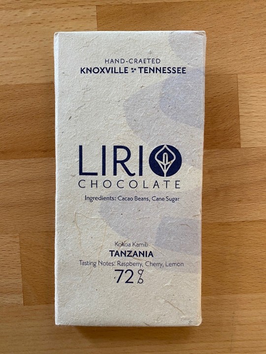 Lirio Chocolate Bar - Tanzania 72%
