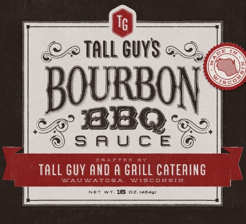 Bottle of Tall Guy Bourbon BBQ Sauce