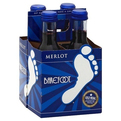 Barefoot Merlot 4-Pack Bottles