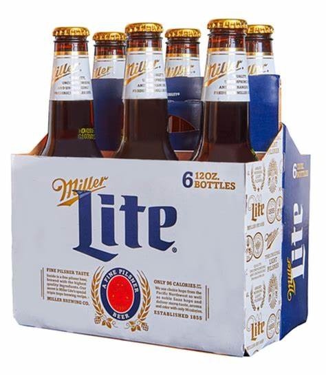 Miller Light 6-Pack Bottles